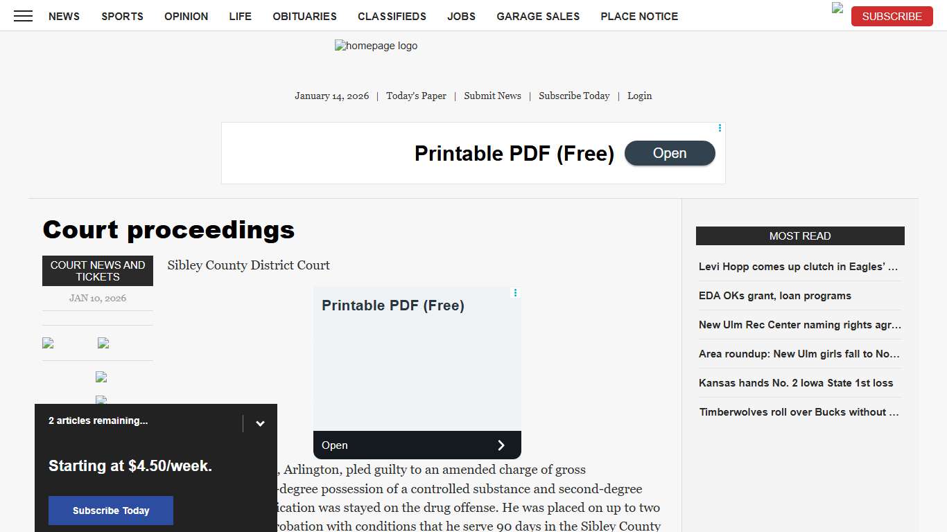 Court proceedings News, Sports, Jobs - The Journal